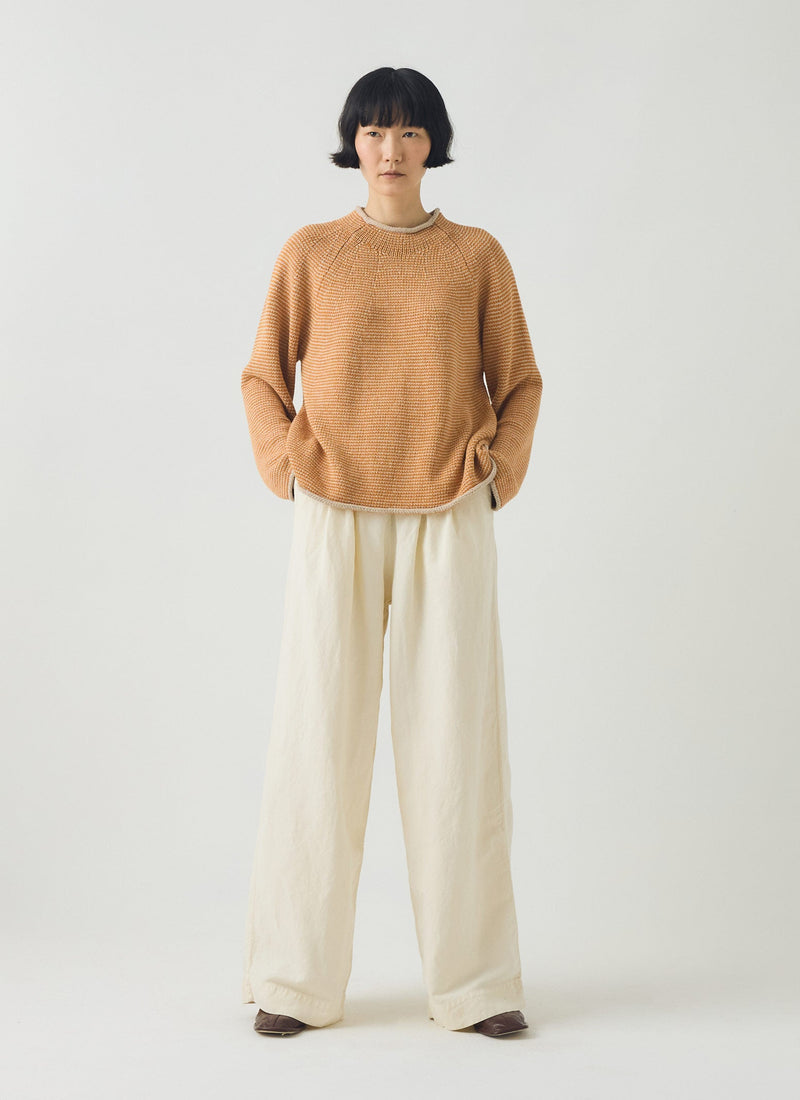 Corinne Cotton Linen Wide Leg Pants | Parchment