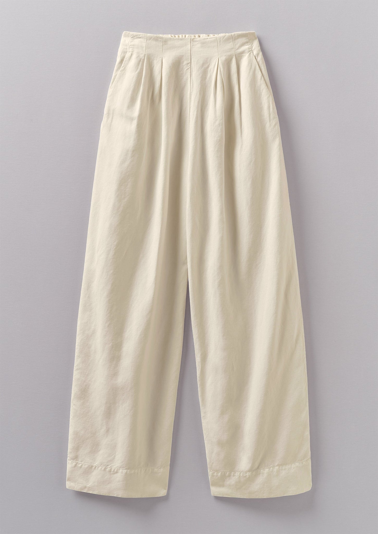 Cotton Linen Wide Leg Pants | Parchment | TOAST