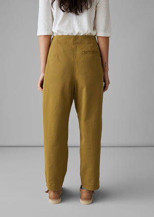 Cotton Twill Side Button Pants | Almond | TOAST