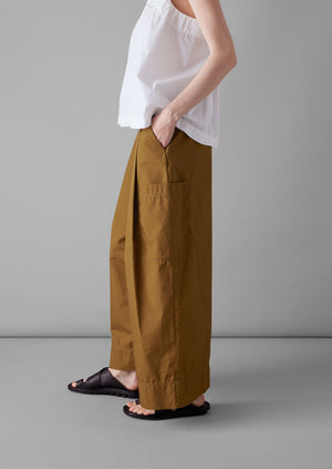 Cotton Fisherman Pants | Tawny Brown