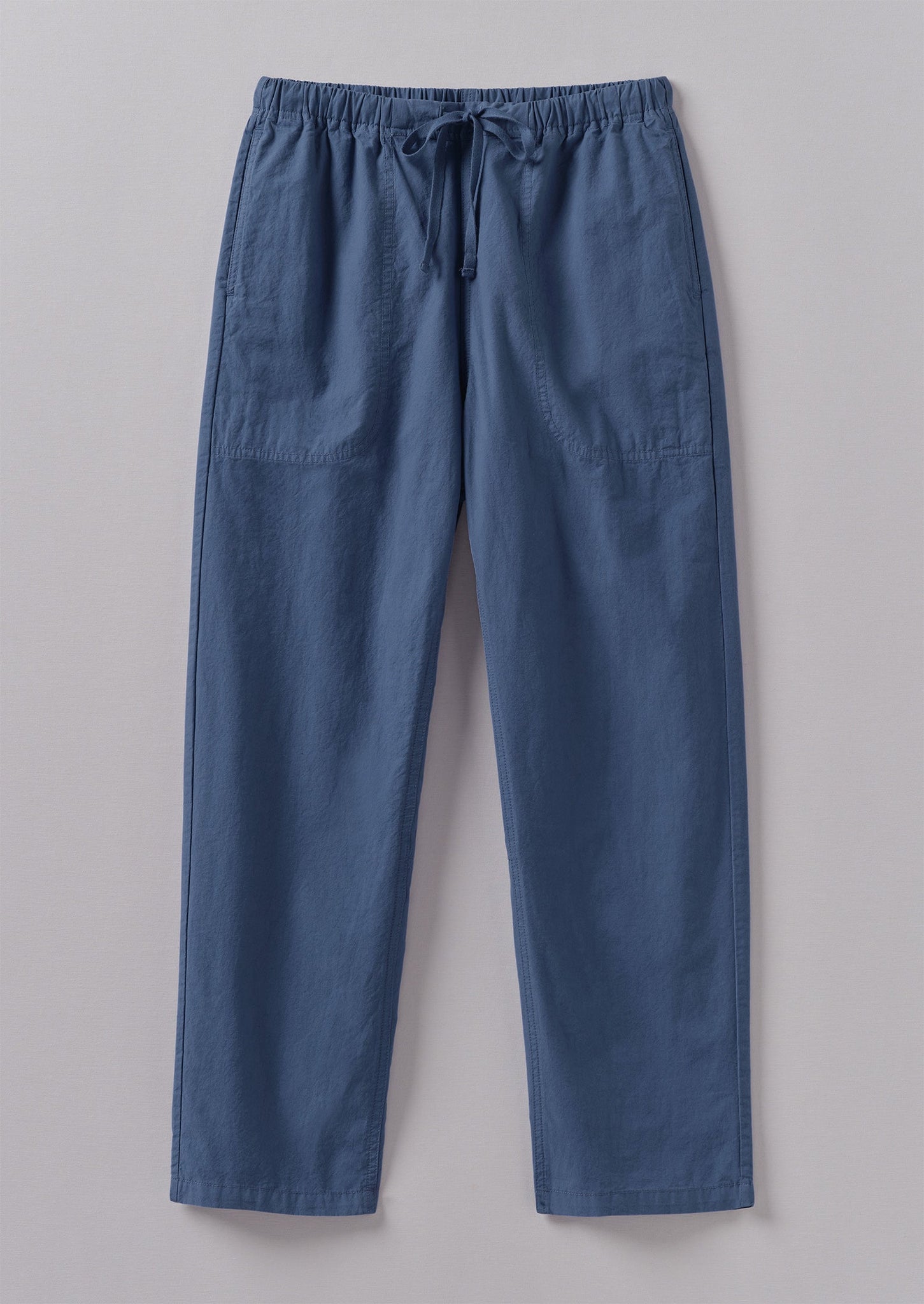 Suki Panelled Cotton Linen Pants | Smock Blue