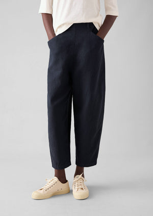 Alix Cotton Linen Pants | Slate Navy