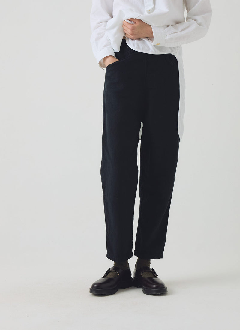 Alix Cotton Linen Pants | Slate Navy