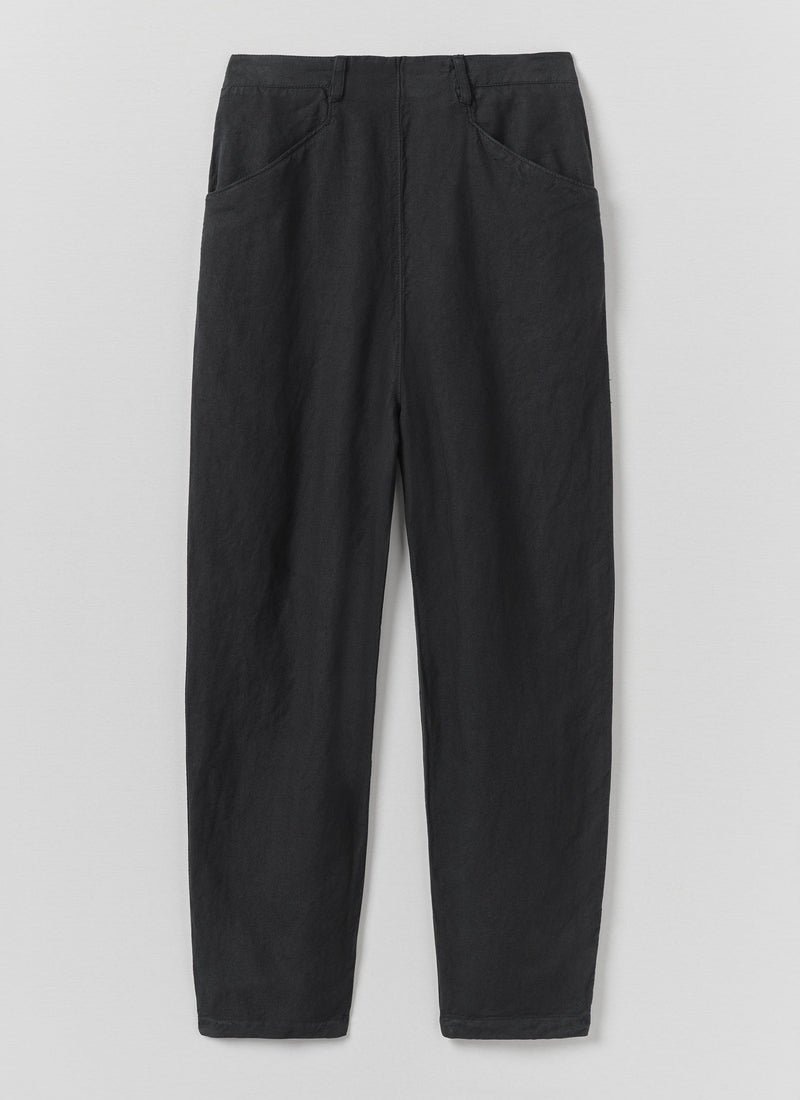 Alix Cotton Linen Pants | Slate Navy