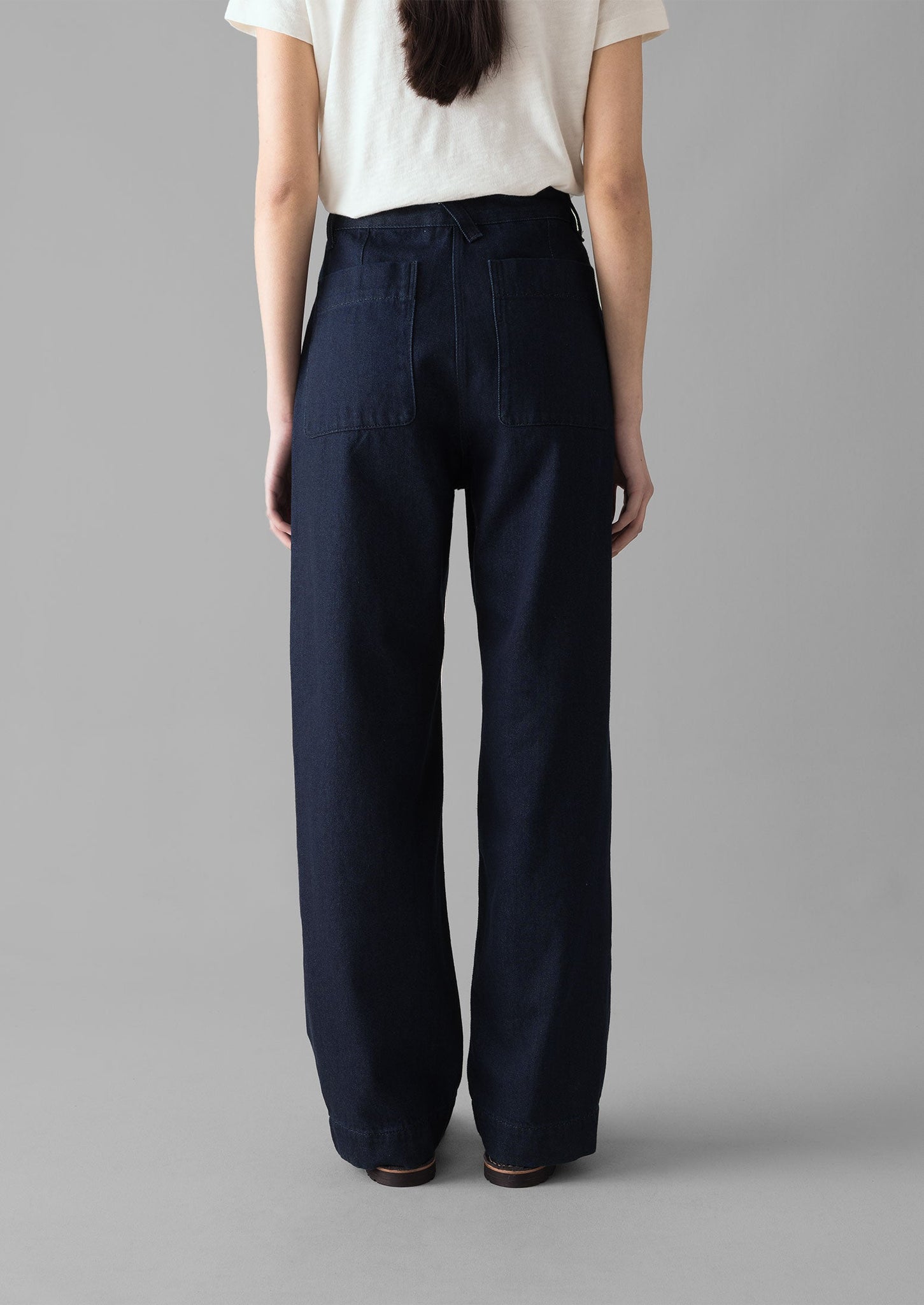 Indigo Denim Slim Leg Pants | Indigo