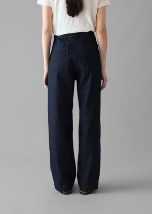 Indigo Denim Slim Leg Pants | Indigo