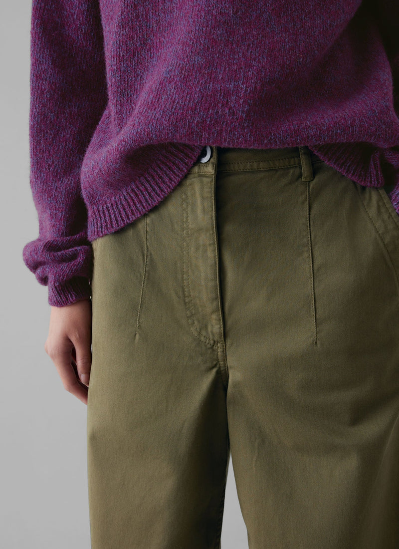 Darted Cotton Twill Pants | Phosphorite Green