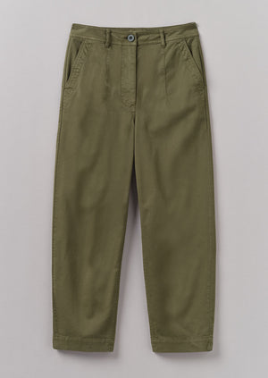 Darted Cotton Twill Pants | Phosphorite Green