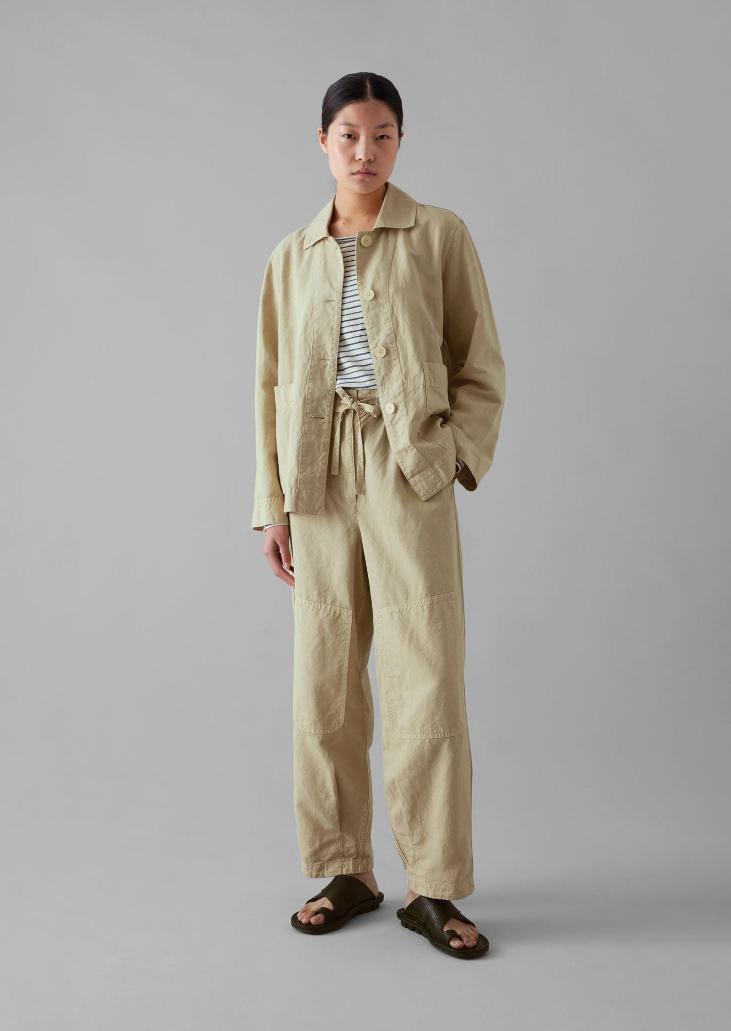 Garment Dyed Cotton Linen Canvas Pants | Fallow