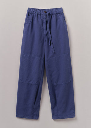 Garment Dyed Cotton Linen Canvas Pants | Indigo