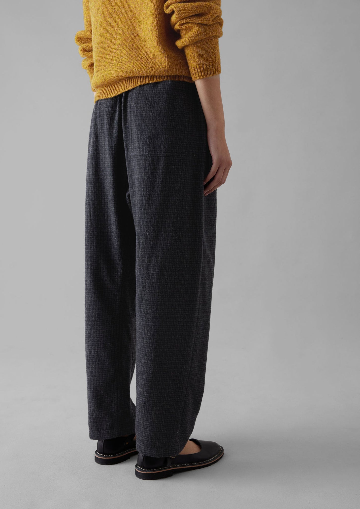 Suki Wool Cotton Seersucker Check Pants | Carbon