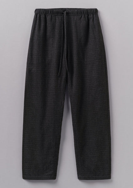 Suki Wool Cotton Seersucker Check Pants | Carbon | TOAST
