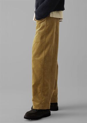 Panelled Organic Cord Pants | Golden Sand