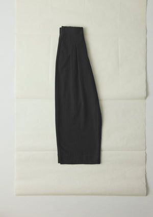 Corinne Wool Cotton Herringbone Wide Leg Pants | Black | TOAST