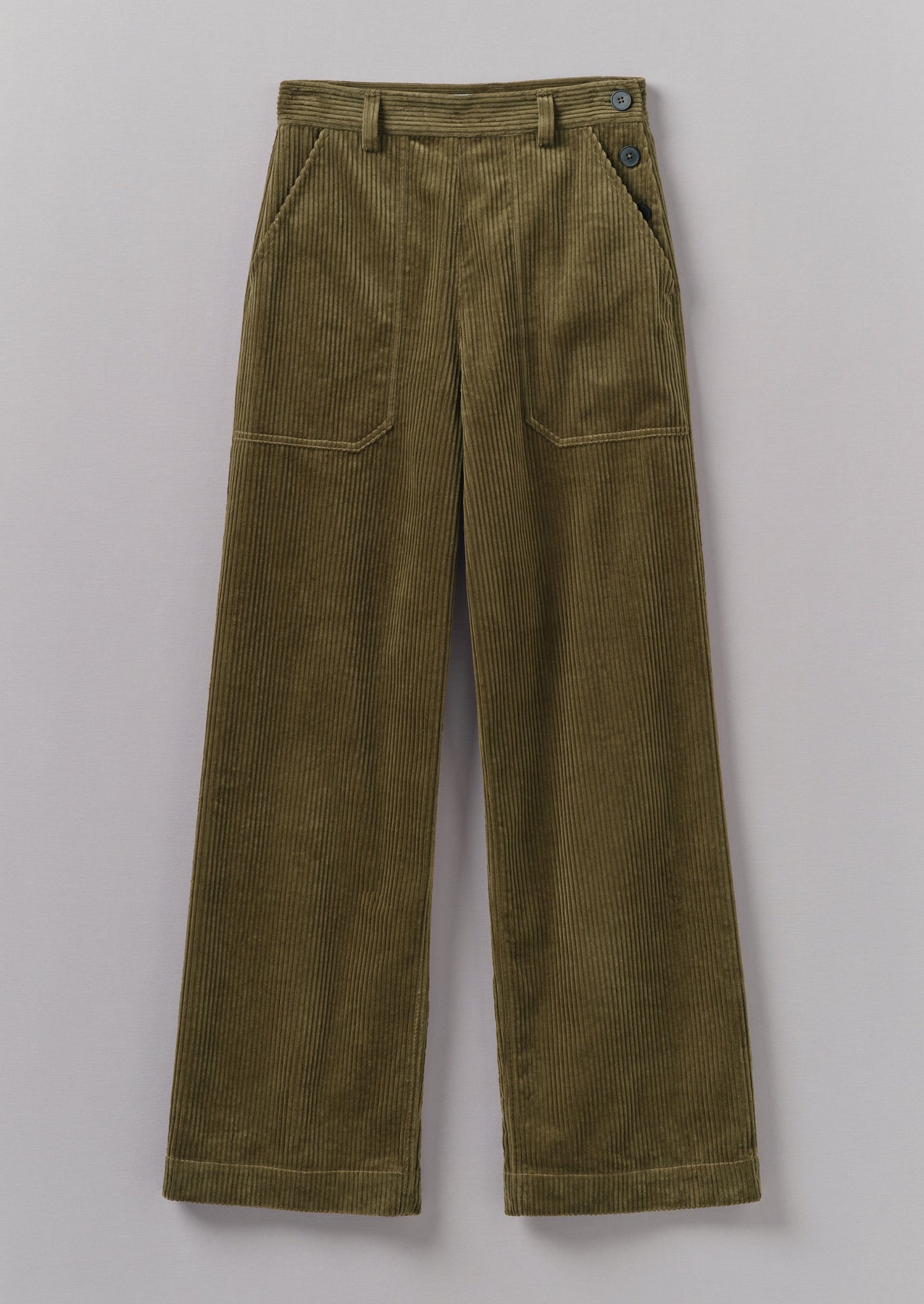 Annie Organic Cord Full Length Pants | Barley