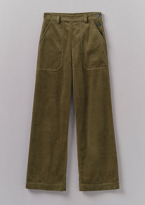 Annie Organic Cord Full Length Pants | Barley