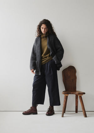 Jude Check Wool Pants | Slate Blue