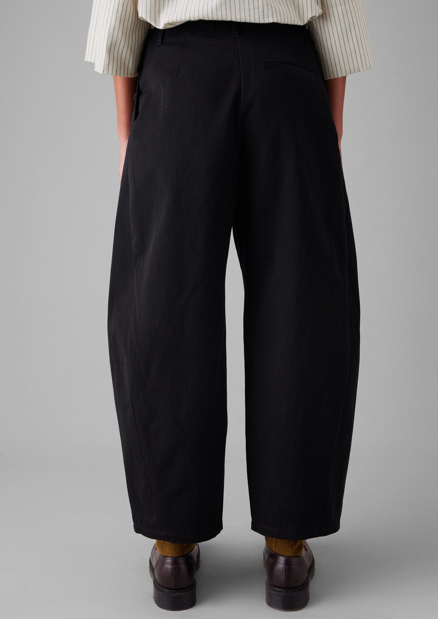 Twisted Seam Cotton Linen Pants | Black