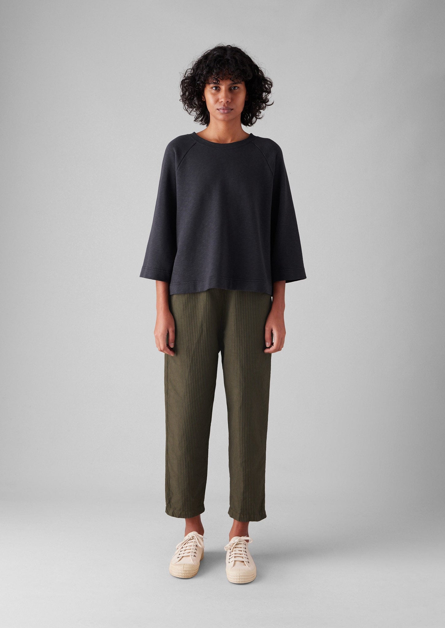 Alix Stripe Cotton Linen Pants | Fawn