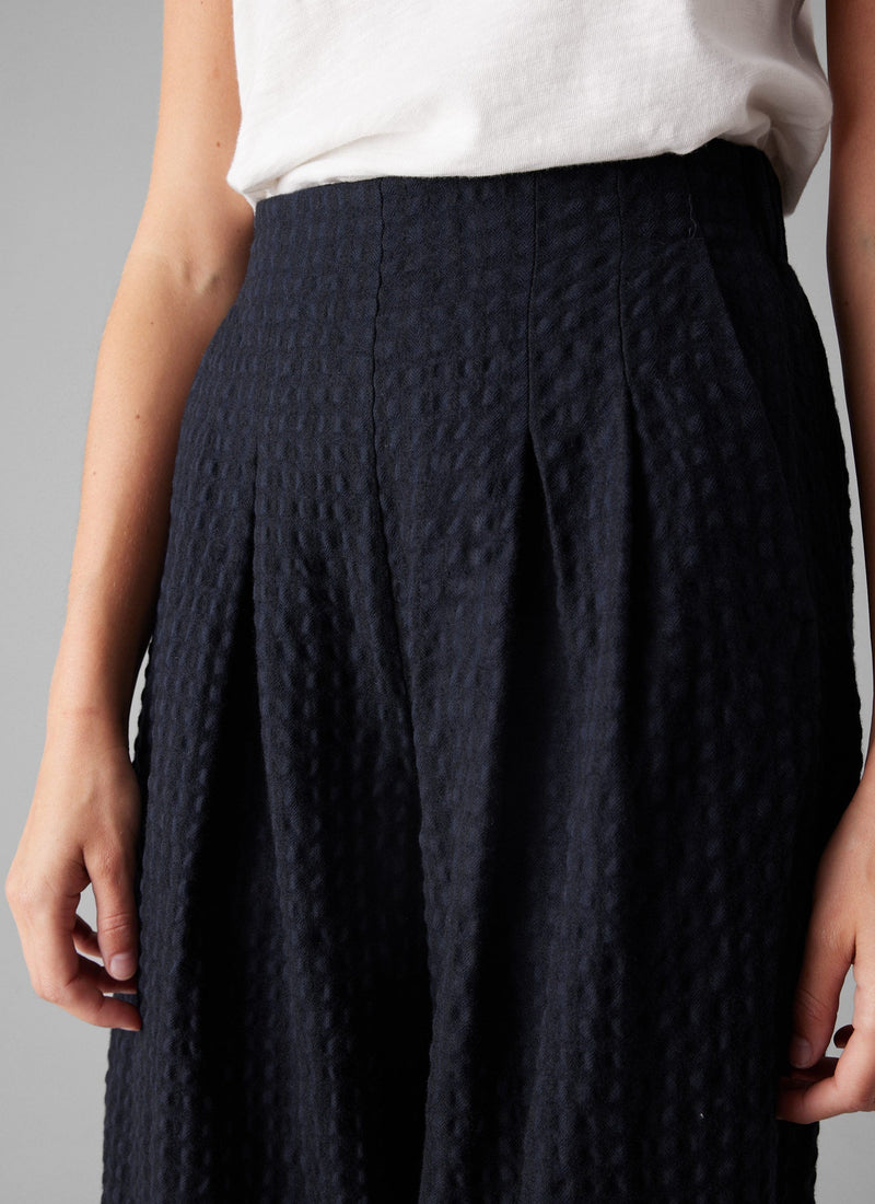 Corinne Herringbone Wide Leg Pants | Navy