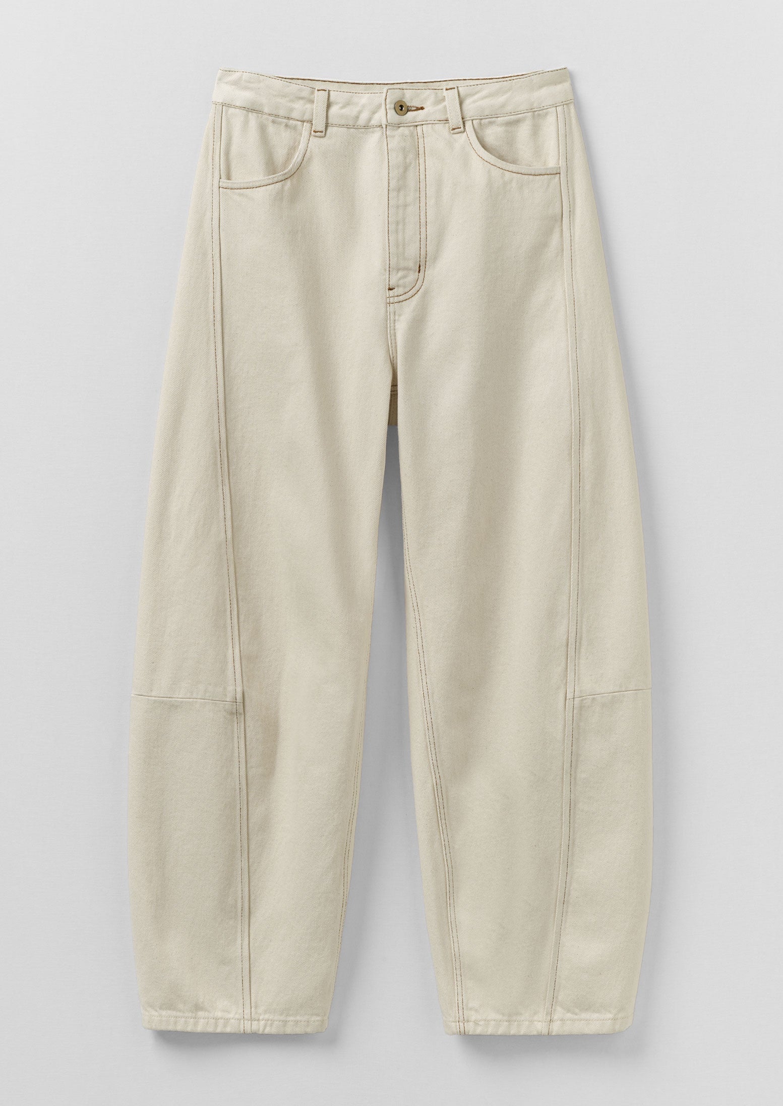Sculptural Seamed Denim Pants | Ecru | TOAST