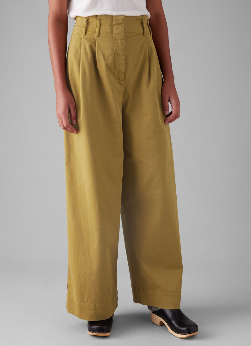 Cotton Paper Bag Pants | Honey