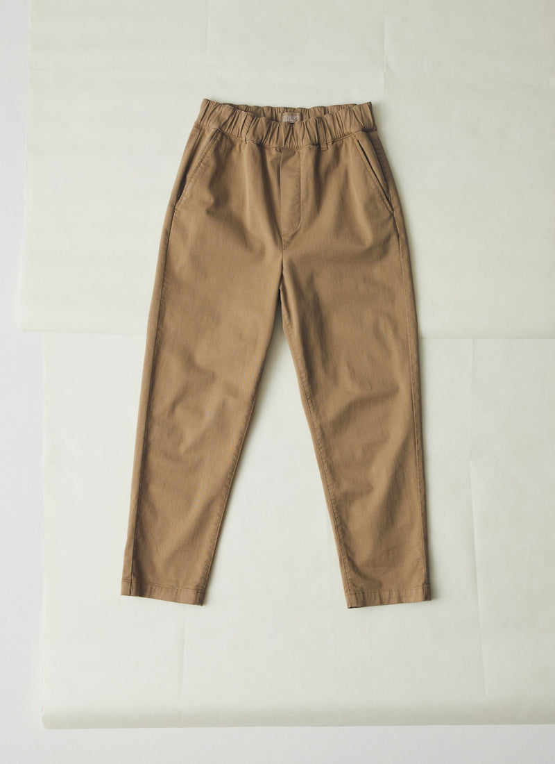 Gabi Cotton Pull On Pants | Ash Brown