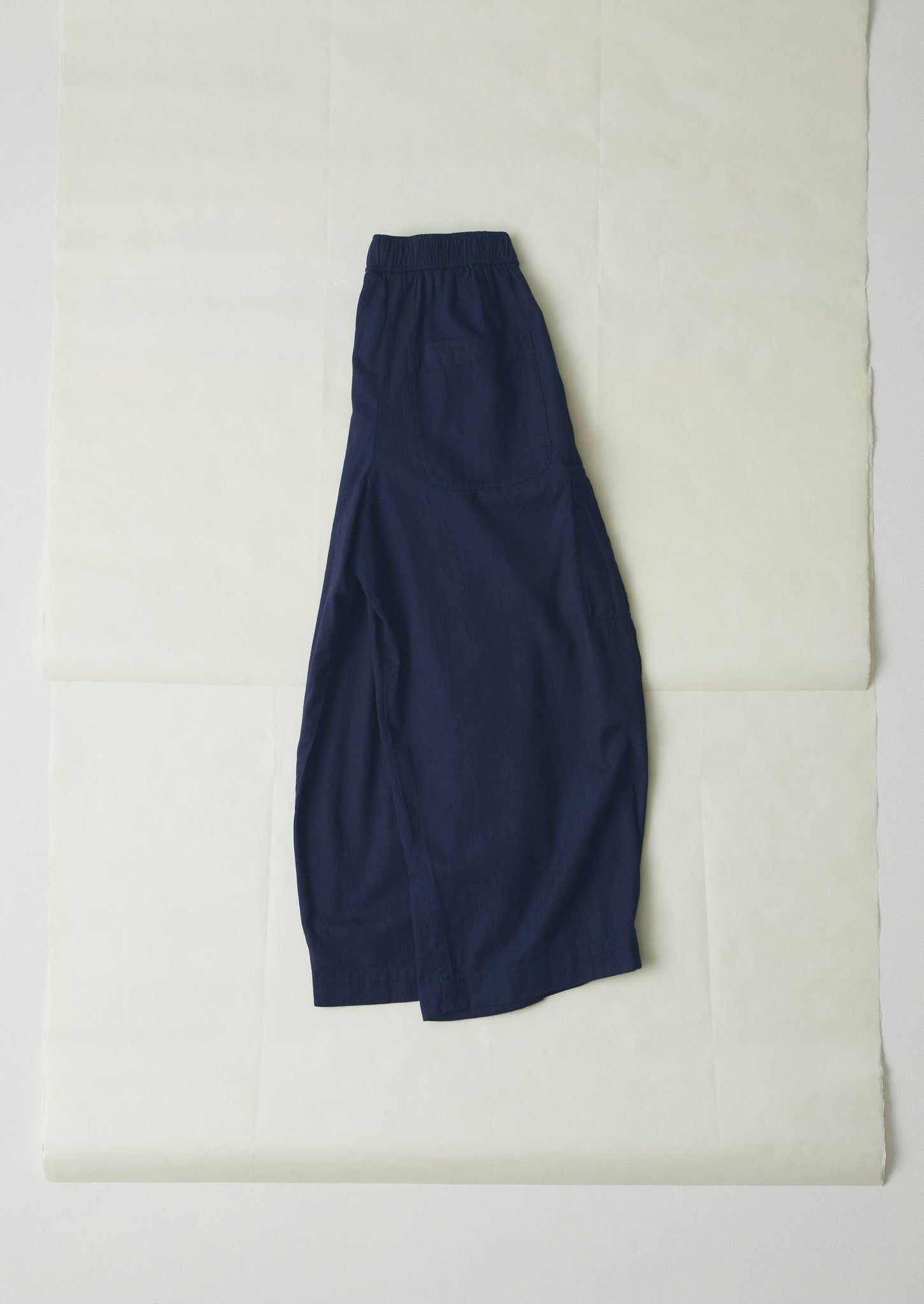 Cotton Twill Wide Leg Pants | Indigo