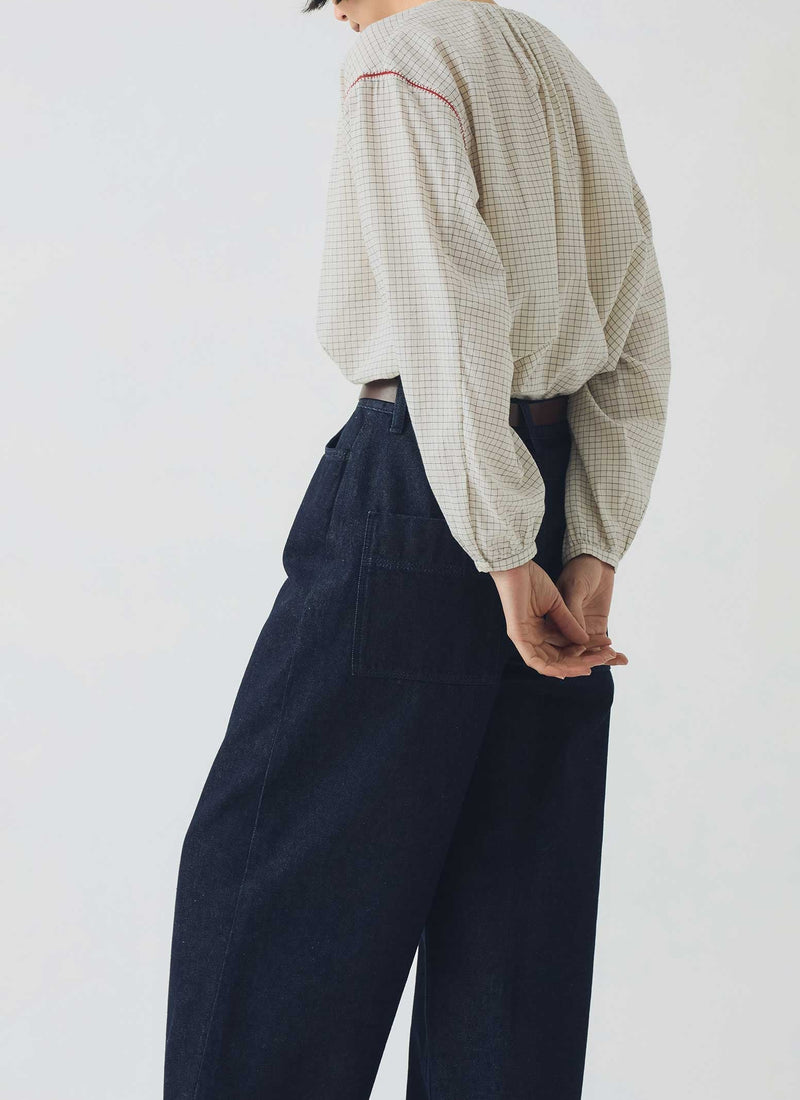 Wide Leg Denim Pants | Indigo