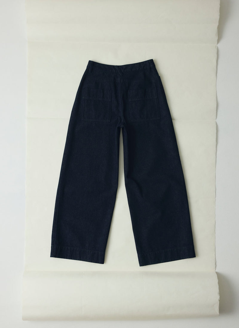 Wide Leg Denim Pants | Indigo