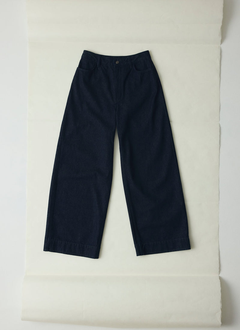 Wide Leg Denim Pants | Indigo