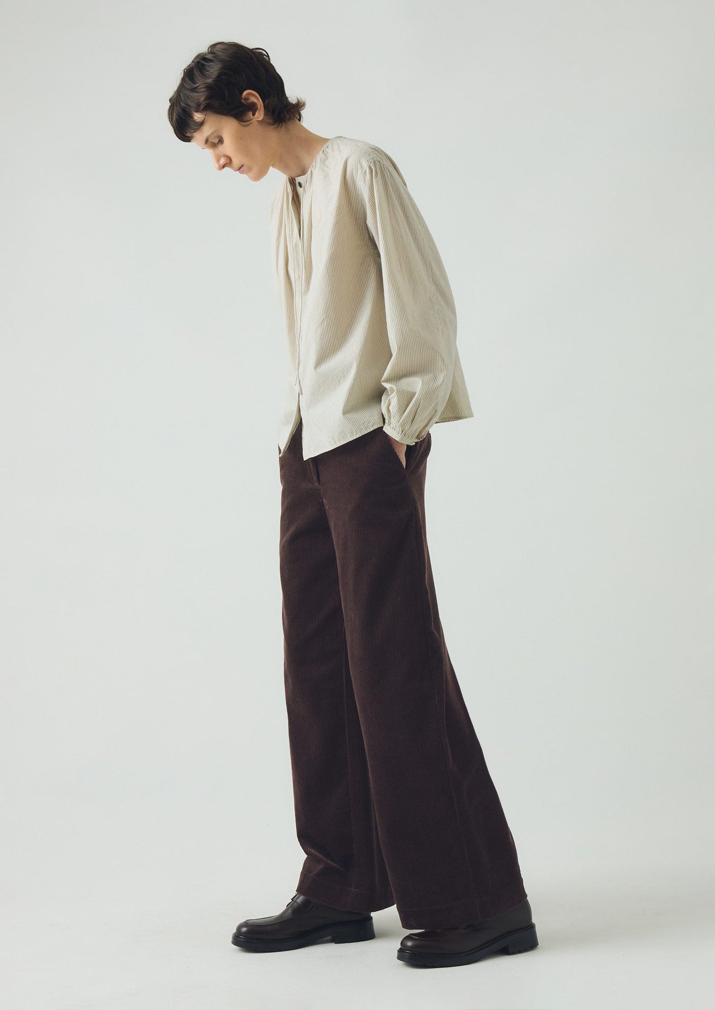 Wide Leg Organic Cord Pants | Java