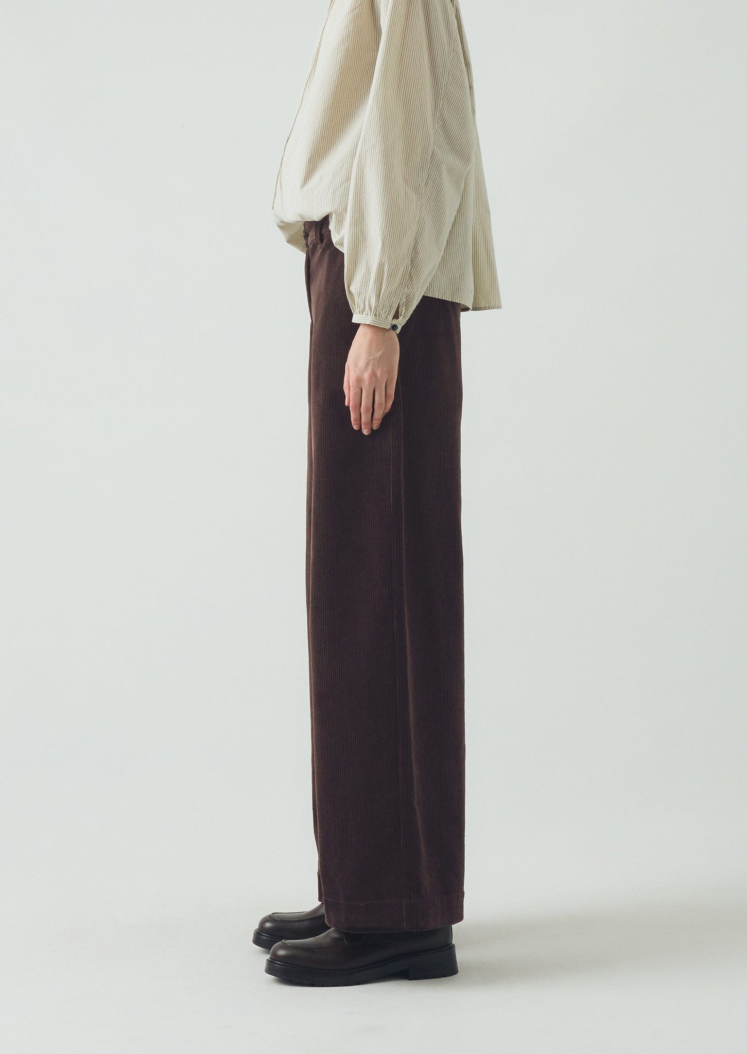 Wide Leg Organic Cord Pants | Java