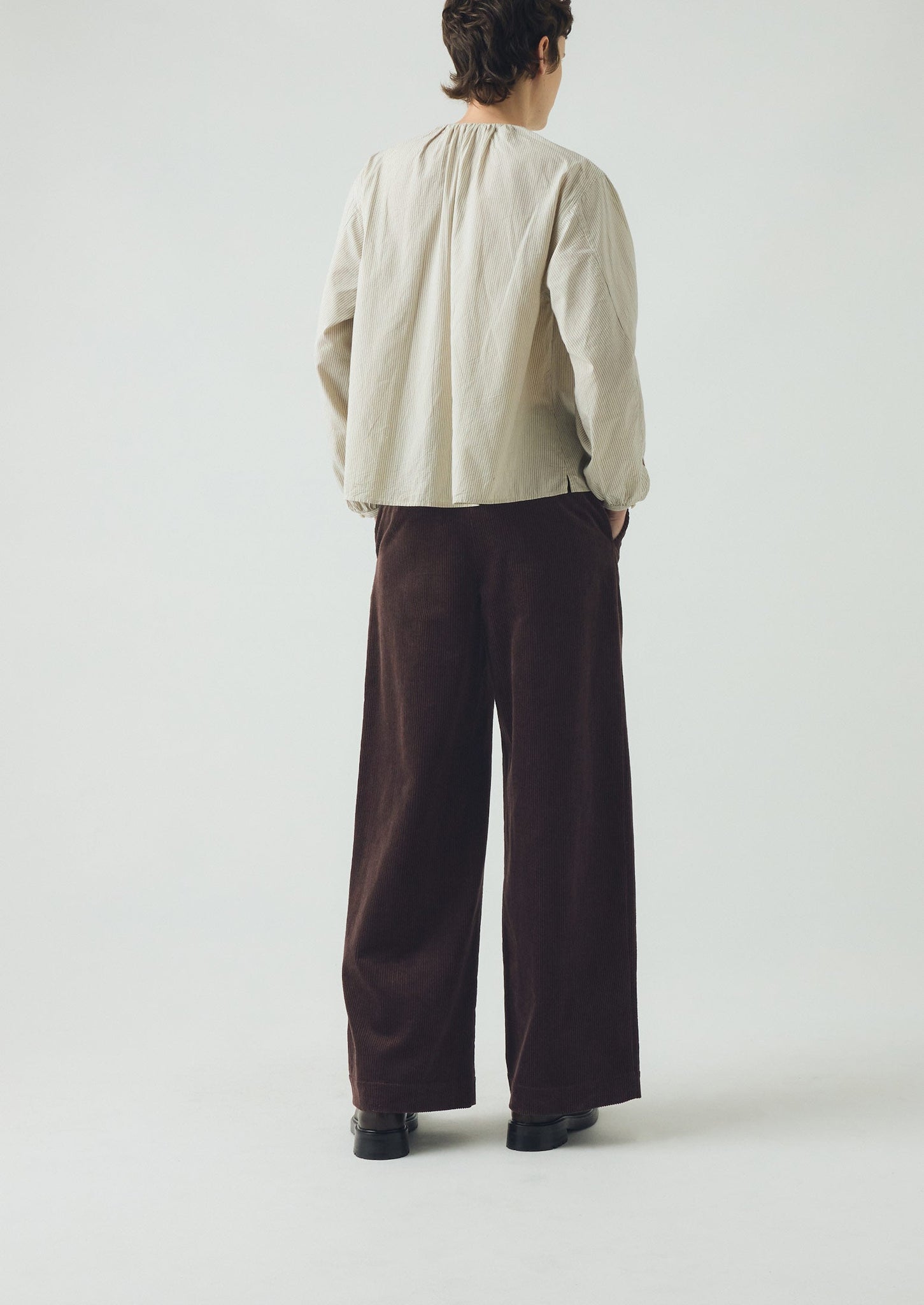 Wide Leg Organic Cord Pants | Java