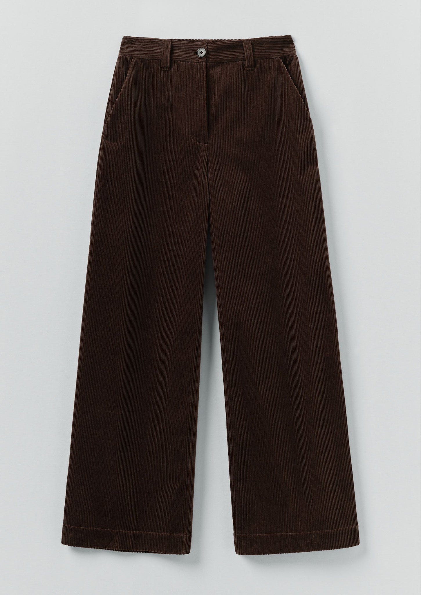 Wide Leg Organic Cord Pants | Java