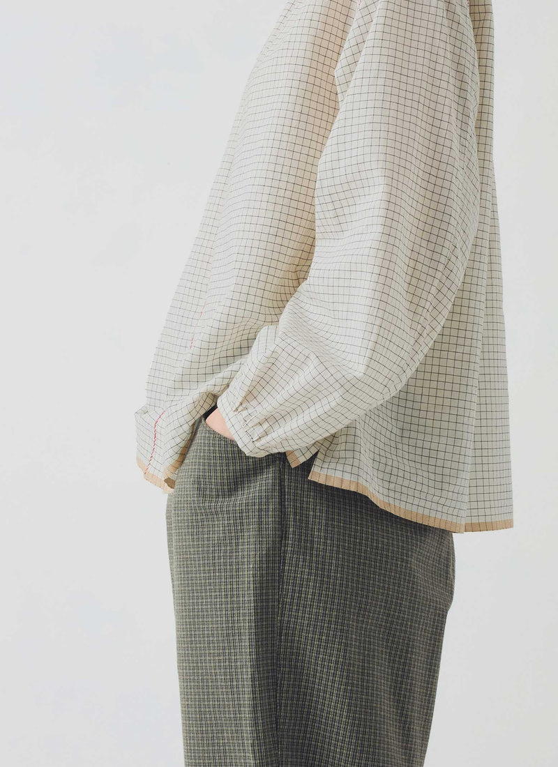Alix Pixel Check Pants | Matcha Green