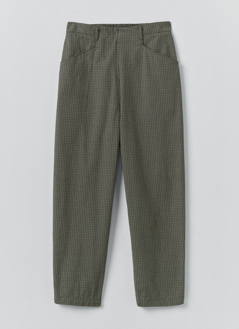 Alix Pixel Check Pants | Matcha Green