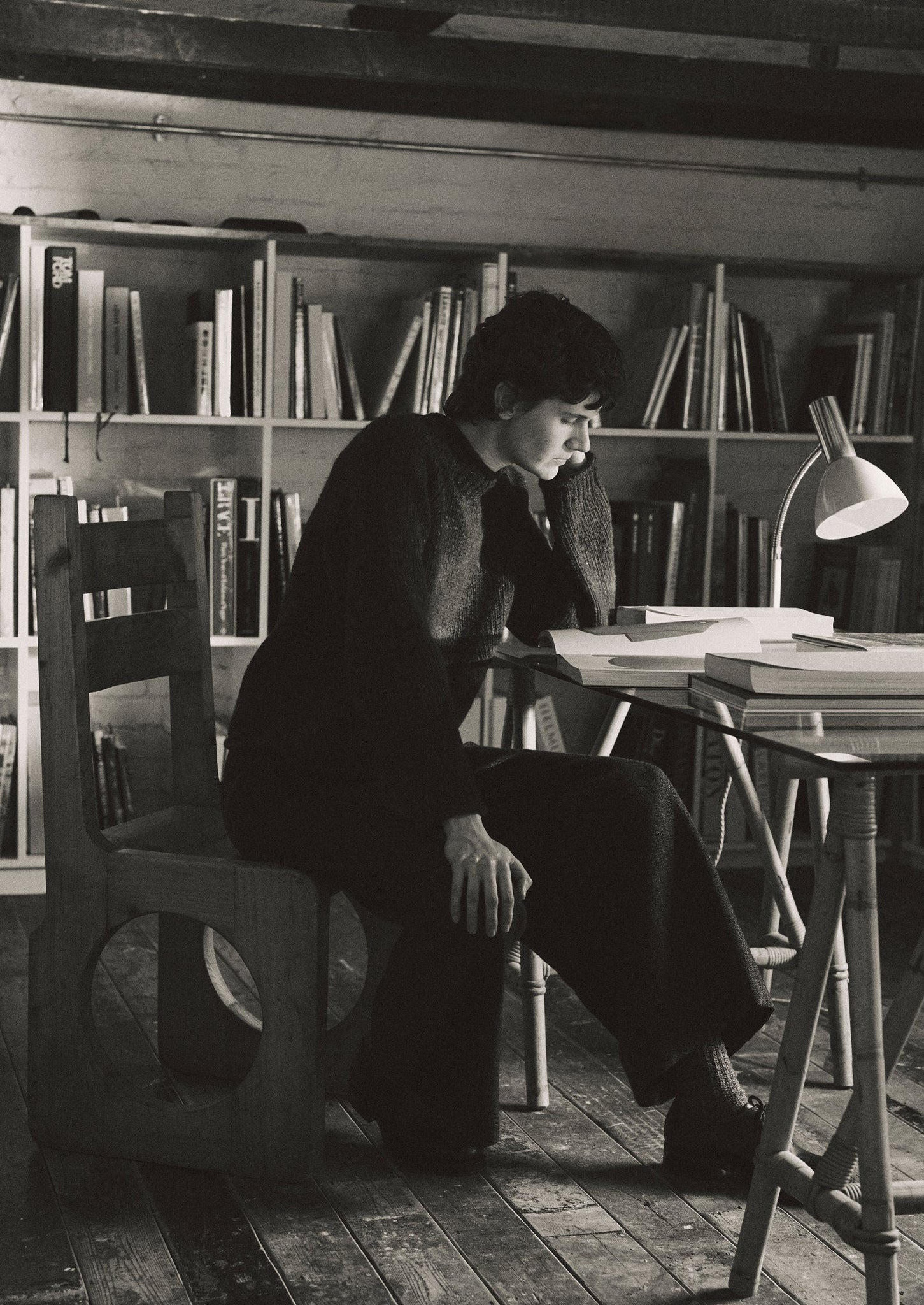 Wool Broken Herringbone Pleat Front Pants | Charcoal Mouline