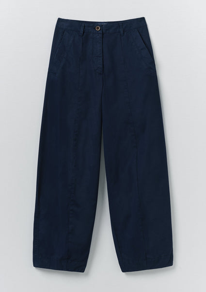 Sculpted Organic Cotton Twill Pants | Mid Blue | TOAST