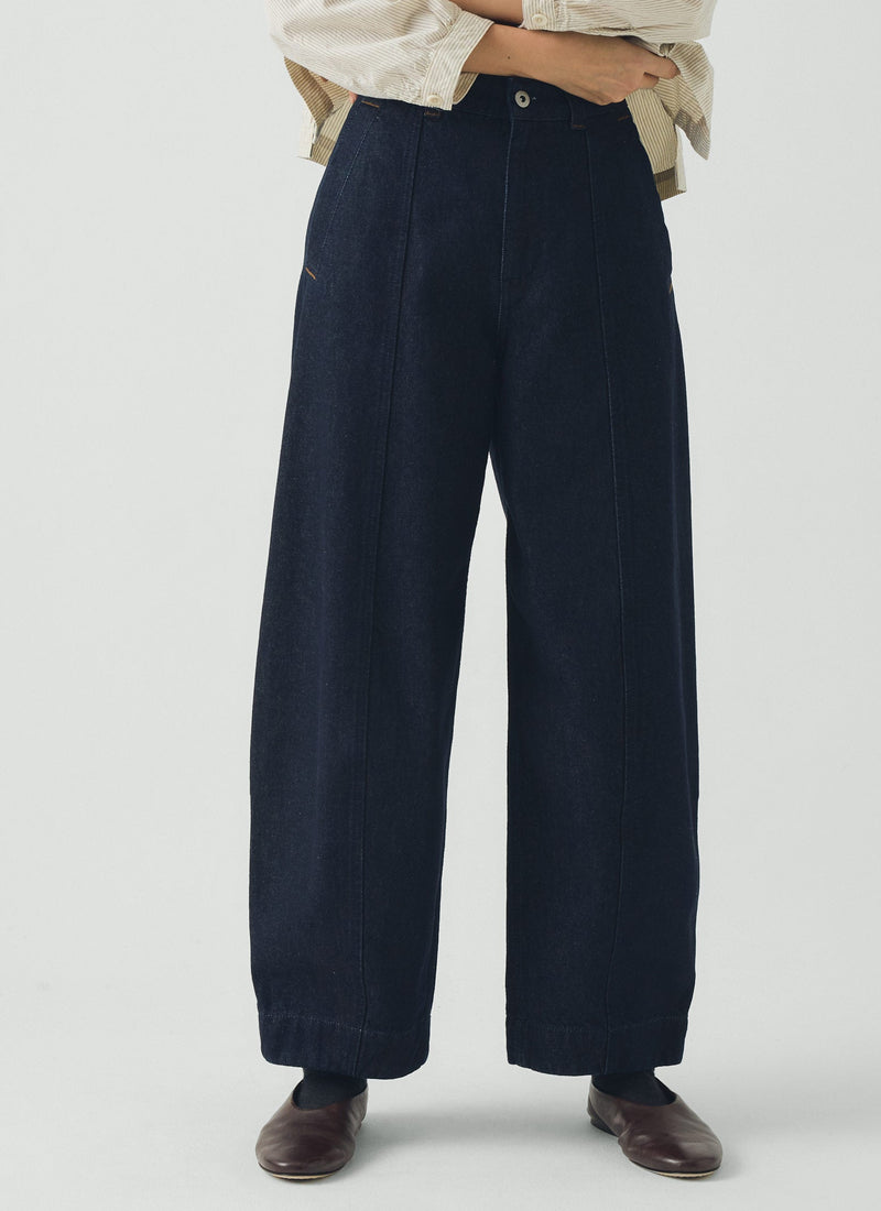 Sculpted Indigo Denim Pants | Indigo