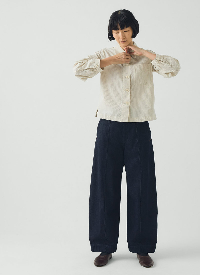 Sculpted Indigo Denim Pants | Indigo