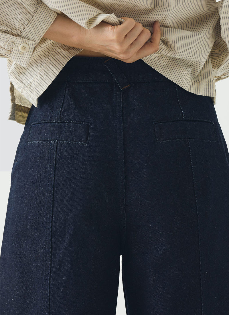 Sculpted Indigo Denim Pants | Indigo