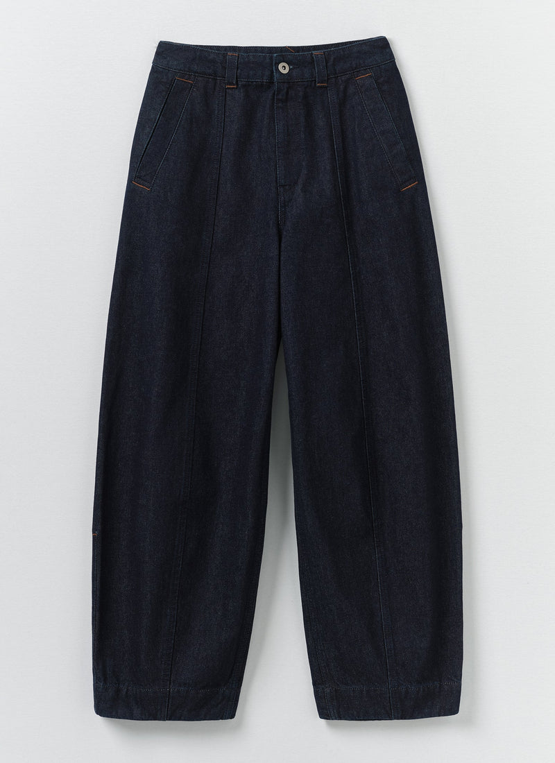 Sculpted Indigo Denim Pants | Indigo