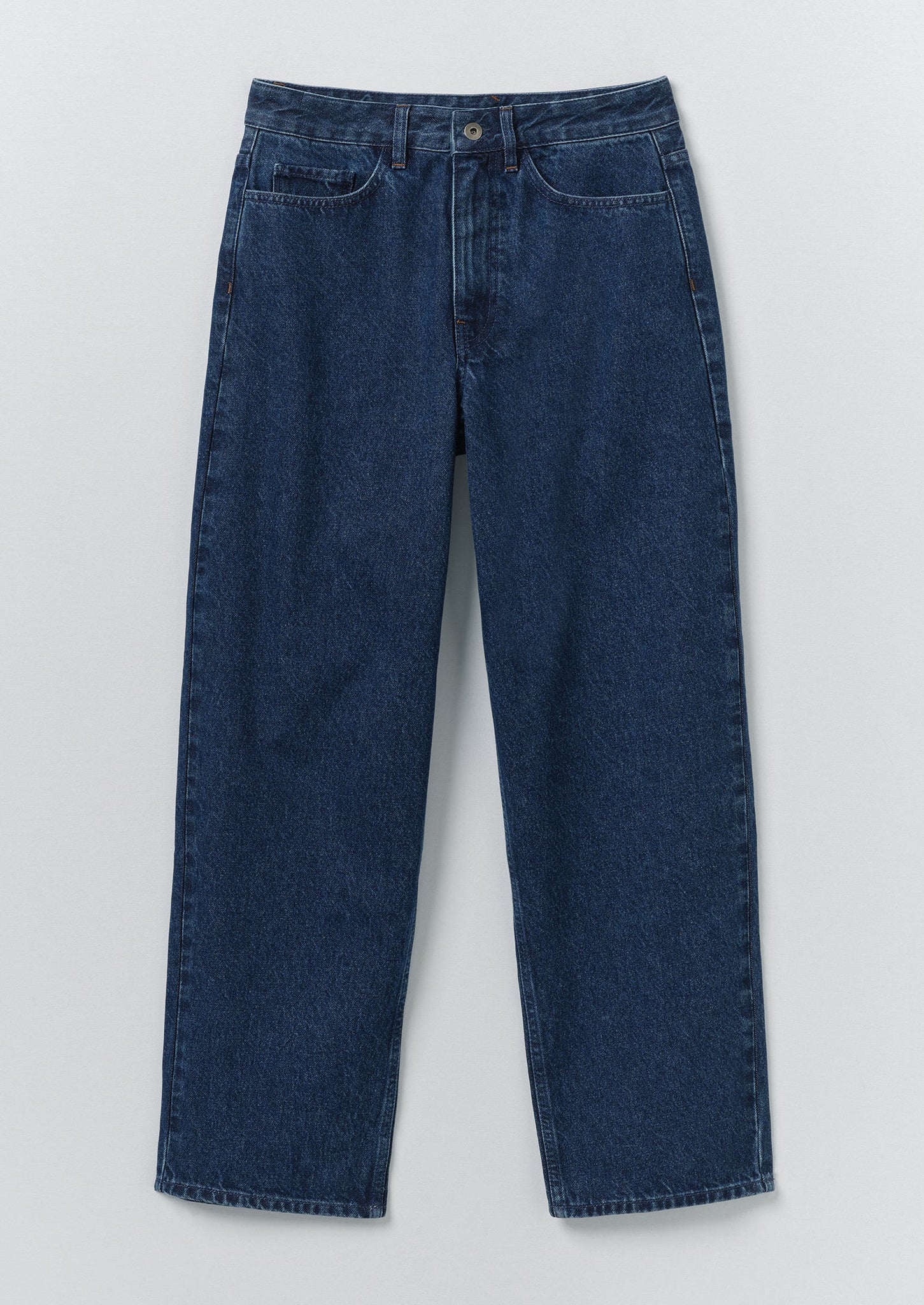 Tapered Indigo Denim Pants | Mid Blue