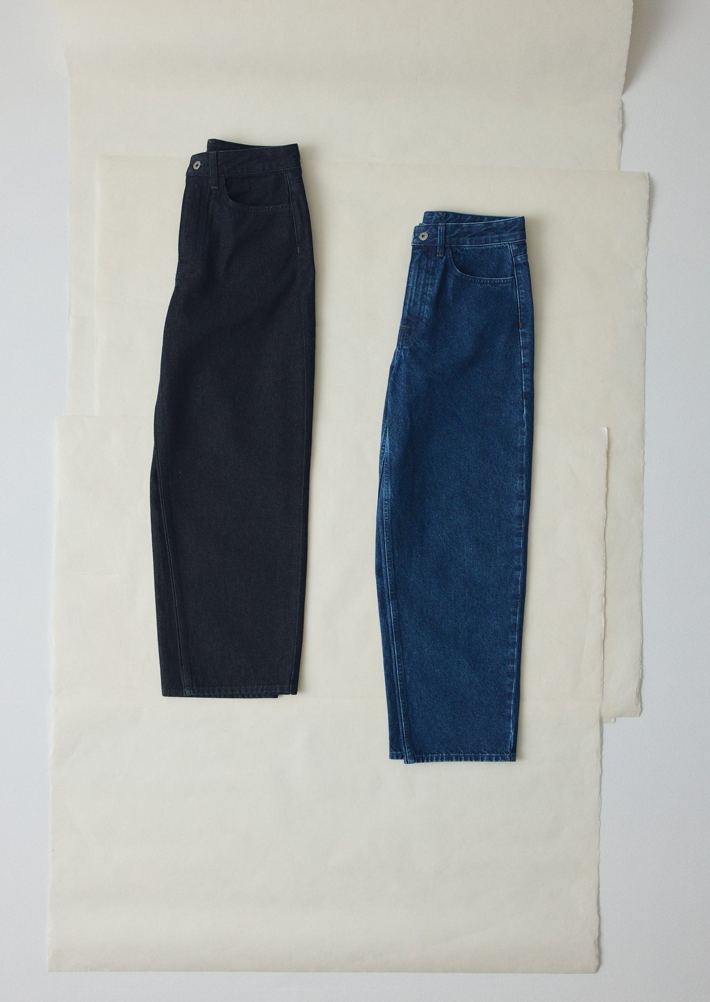 Tapered Indigo Denim Pants | Mid Blue