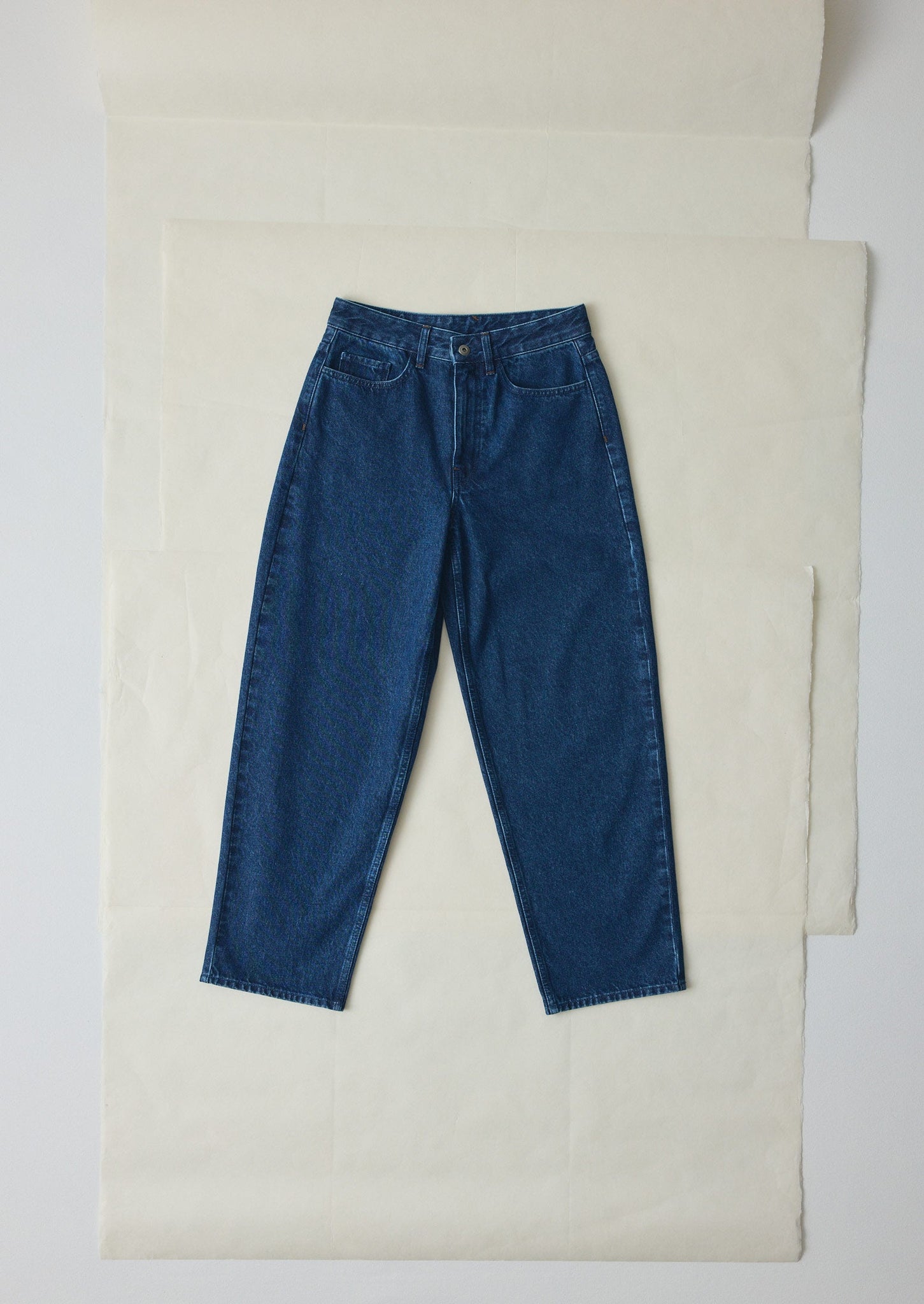 Tapered Indigo Denim Pants | Mid Blue