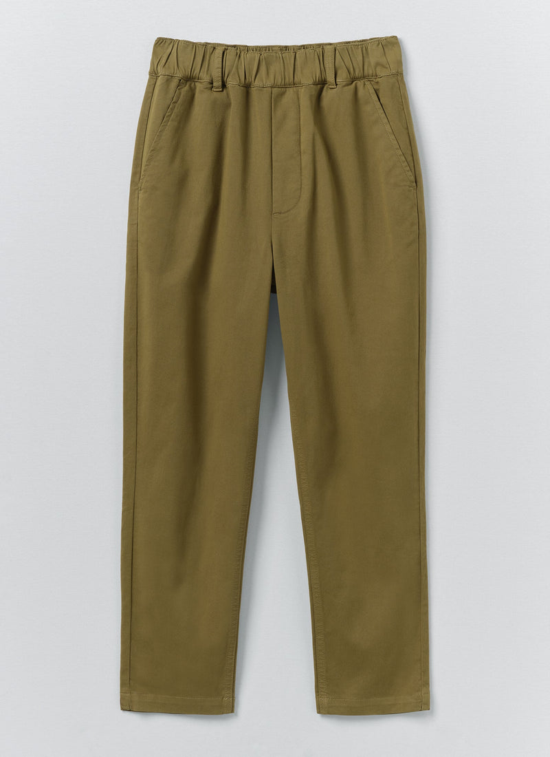 Gabi Cotton Pull On Pants | Olive Leaf