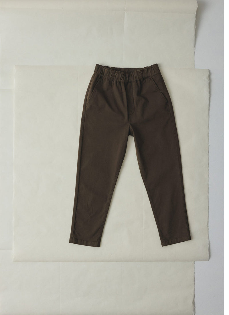 Gabi Cotton Pull On Pants | Black Walnut