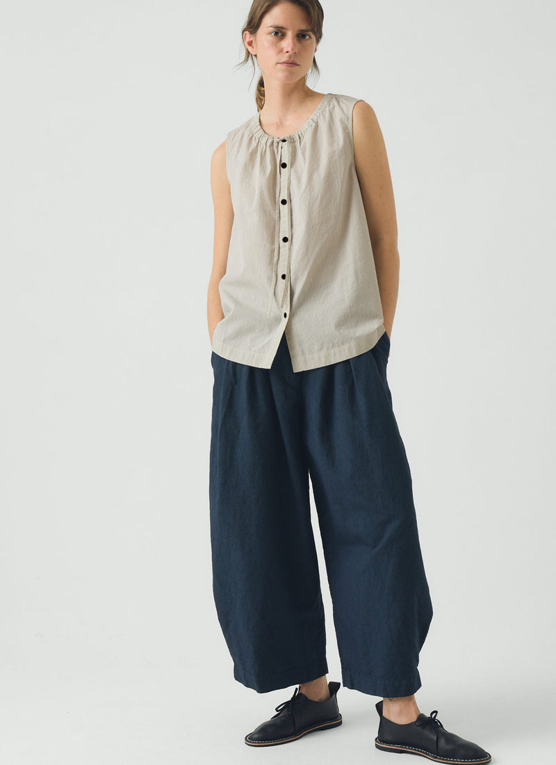 Carys Micro Houndstooth Wide Leg Pants | Steel Blue