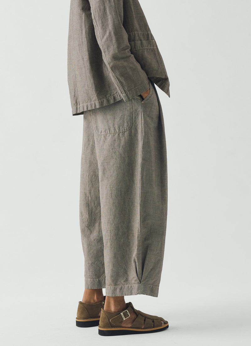 Carys Micro Houndstooth Wide Leg Pants | Vintage White/Black